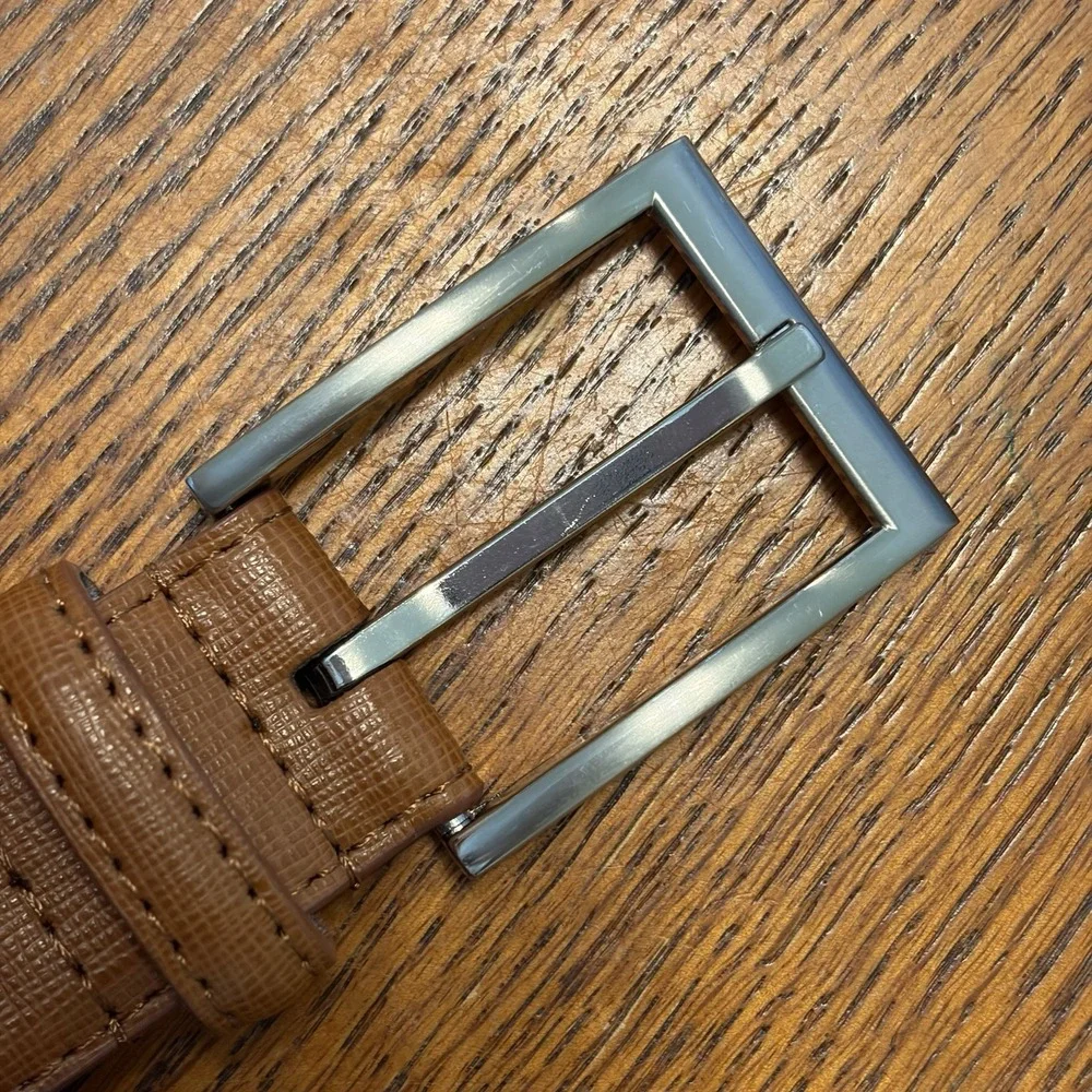 Neiman Marcus Brown Leather Belt Sz 38 Work Career Preppy Classic Frat Church